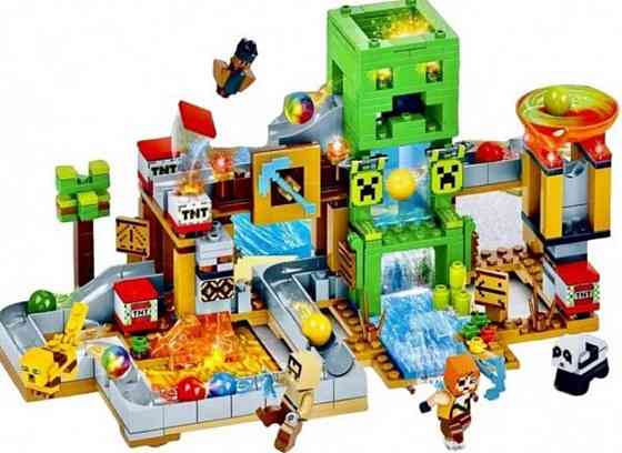 Конструктор Minecraft Майнкрафт Шахта Кріпера, 451 дет, LED світло Киев