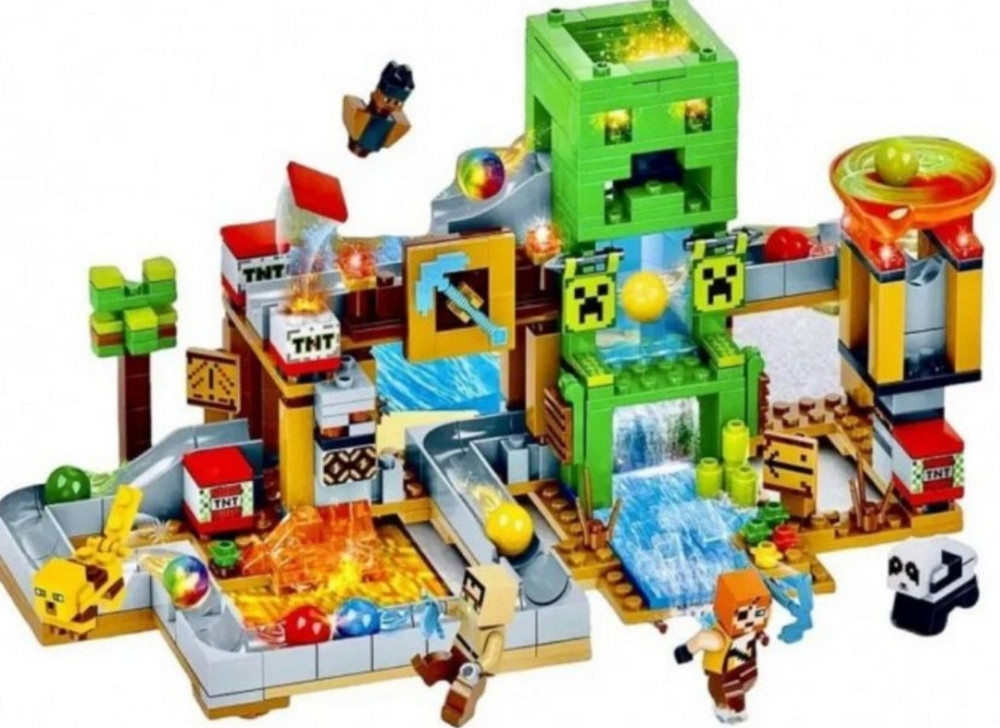 Конструктор Minecraft Майнкрафт Шахта Кріпера, 451 дет, LED світло Киев - изображение 3