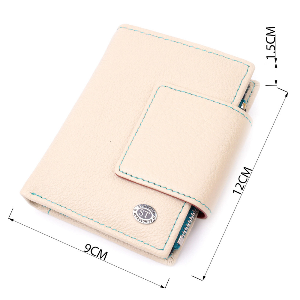 Оригинальное портмоне для женщин из натуральной кожи ST Leather 19451 Белый Киев - изображение 8