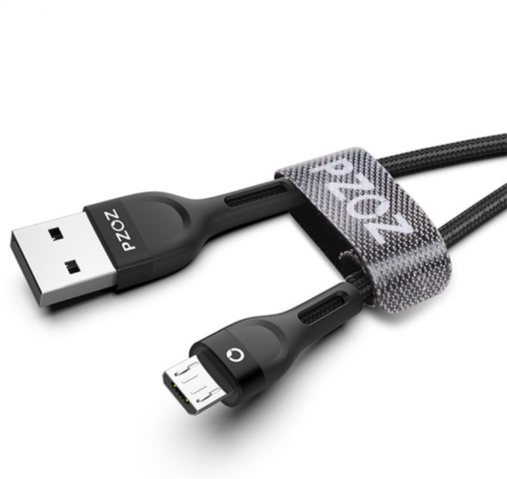 Кабель MicroUsb PZOZ 2m Black Киев