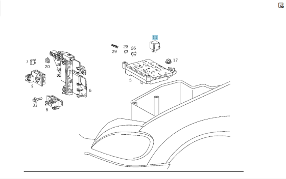 Mercedes-Benz  A0025422619 Реле CLS C219 E-class W211 ML W164 R-class short W251 C-class W203 CLK Coupe C209 SLK R171 E-class W212 SLK/SLC R172 C-Clas Одеса