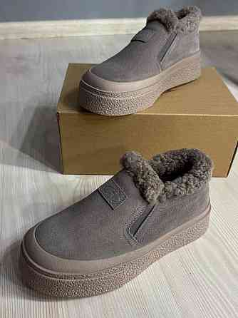 Ботинки женские Hengji 660-6 замшевые кеды на меху бежевые, 41, 25,5 см Киев