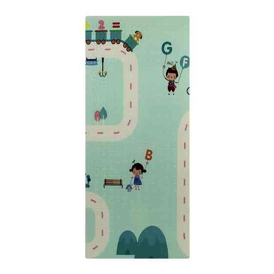 Дитячий ігровий двосторонній килимок Місто та Ведмедик 200х180х0.8см Київ