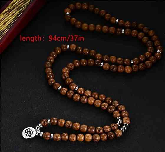 Сандаловые четки 108 бусин Mala Beads с подвеской «Дерево жизни» – браслет для йоги и медитации Киев