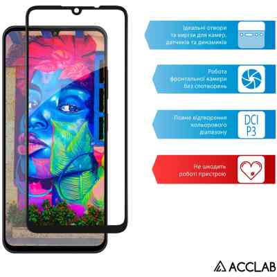 Скло захисне ACCLAB Full Glue ZTE Blade A35 Black (1283126598845) Вінниця