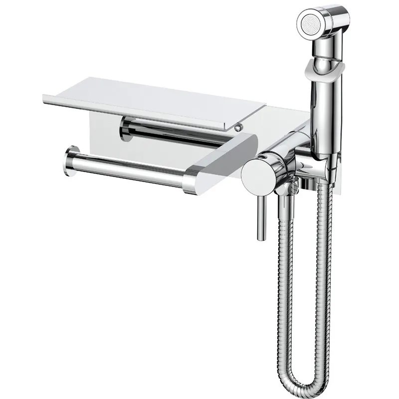 Змішувач для гігієнічного душу Mixxus Premium HANS 069 з тримачем для туалетного паперу (MI6785) Чернівці - фото 1