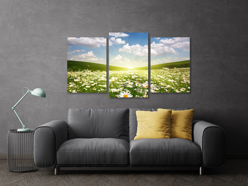 Модульна картина у вітальню/ спальню Сонце в ромашках Art-536_3 100x150 см Київ - фото 3