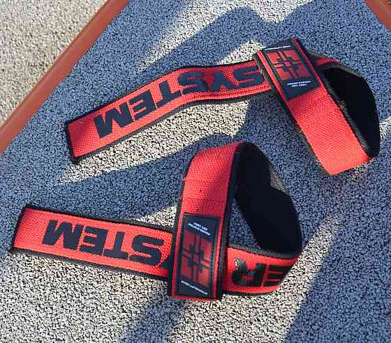 Лямки для тяги Power System PS-3401 Lifting Straps Duplex Black/Red Луцьк