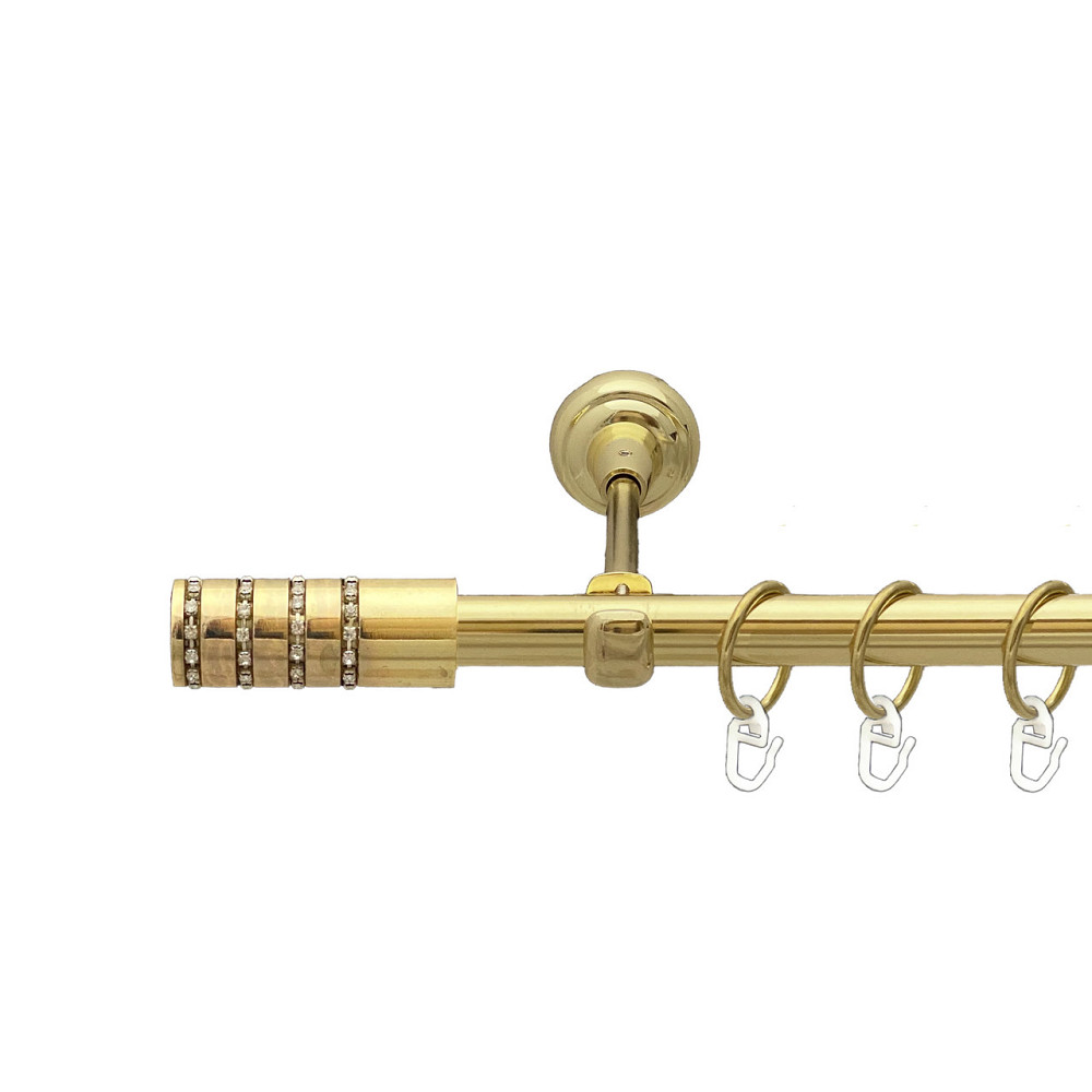 Карниз Orvit Барамелла металевий однорядний відкритий Золото 19 мм 160 см (00-00012854) Львов - изображение 1