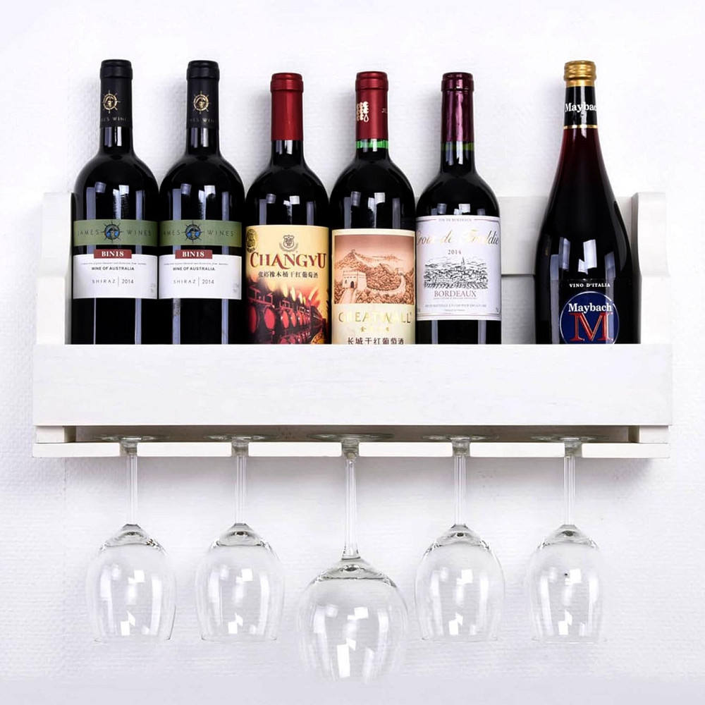 Настенная винная полка 