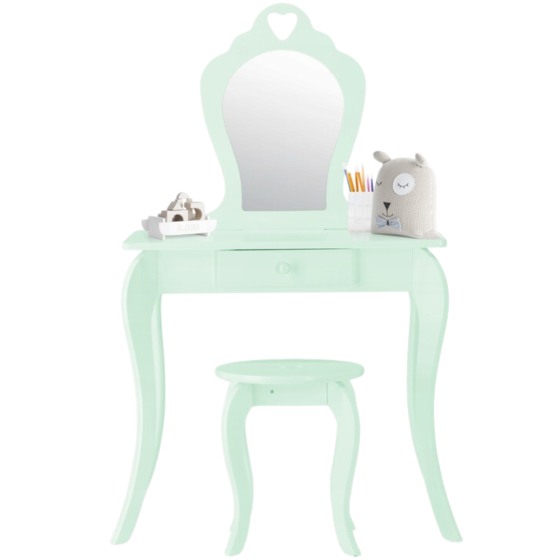 Дитячий туалетний столик Chomik ELSA з дзеркалом + стілець бірюзовий Київ