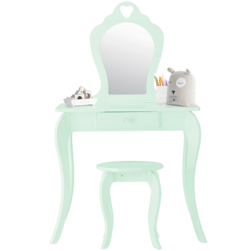 Дитячий туалетний столик Chomik ELSA з дзеркалом + стілець бірюзовий Київ - фото 4