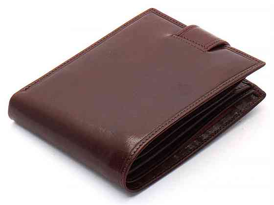 Чоловіче коричневе портмоне з натуральної шкіри Marco Coverna Київ