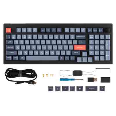 Клавиатура Keychron V5 Max Gateron Jupiter Banana Knob Hot-Swap QMK Wireless/Bluetooth/USB-А UA Black (V5M-D4-UA) Винница