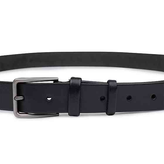 Шкіряний батальний ремінь для чоловіків Vintage 20700 Чорний Київ