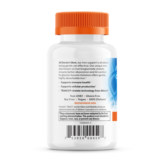 Железо с феррохелем Doctor's Best Iron With Ferrochel 120 таб Киев