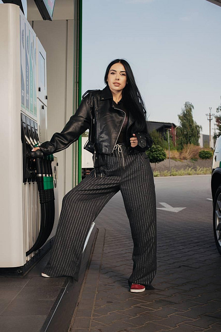 Куртка косуха женская весна/осень Черный L Харьков - изображение 4