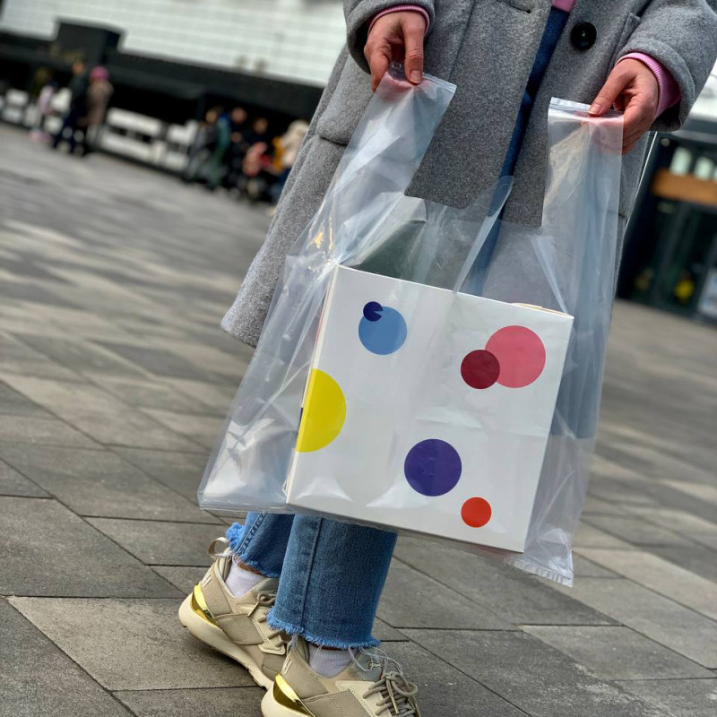 Пакет майка АКТ, 40(2х11)х55см, 50 мкм, (25 шт.), LDPE пищевой, прозрачный Павлоград - изображение 5