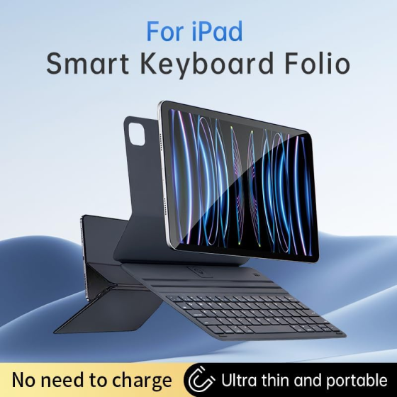 Чохол-клавіатура для iPad Pro 12.9" (3-6 пок) та iPad Air 13" (2024) Magnetic Bluetooth Folio, Сірий Space Grey Київ