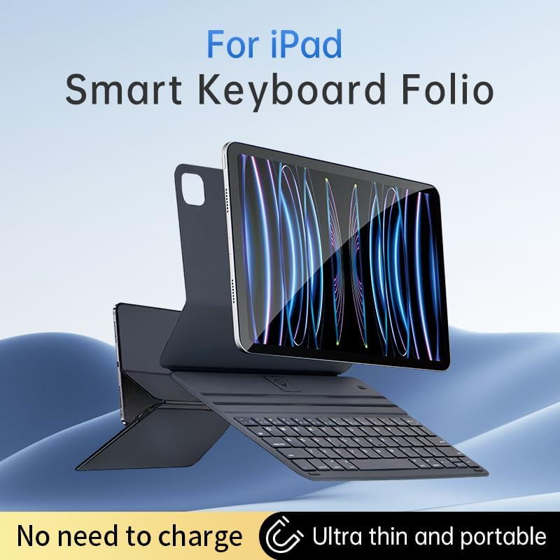 Чохол-клавіатура для iPad Pro 12.9" (3-6 пок) та iPad Air 13" (2024) Magnetic Bluetooth Folio, Сірий Space Grey Київ - фото 4