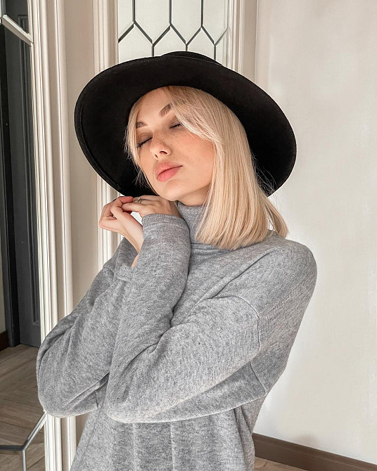 Тепле ангорове плаття міді з високим коміром "Amina" оптом | Батал Київ - фото 10