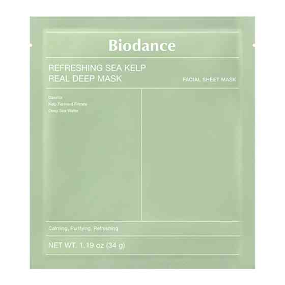 Маска гидрогелевая освежающая с морскими водорослями Refreshing Sea Kelp Real Deep Mask Biodance 1 шт Винница