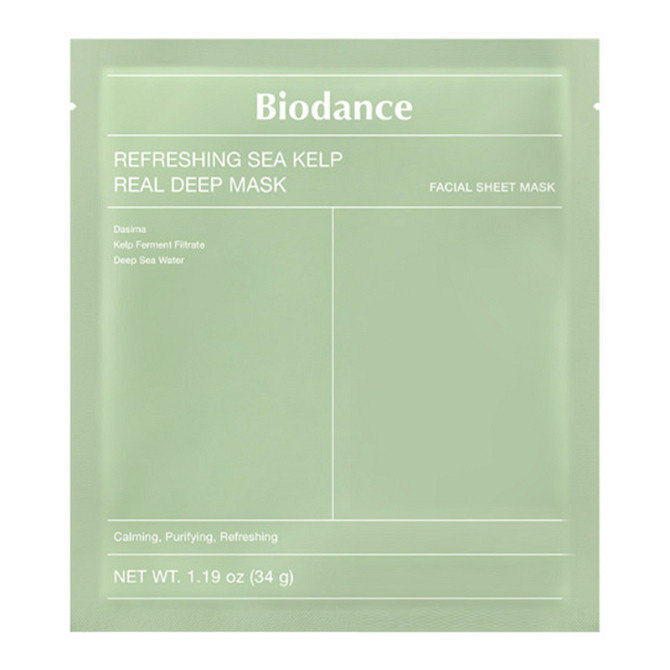 Маска гідрогелева освіжаюча з морськими водоростями Refreshing Sea Kelp Real Deep Mask Biodance 1 шт Вінниця - фото 1