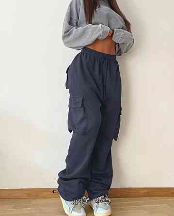 Штани карго жіночі трикотажні Синій 48/52 Харків