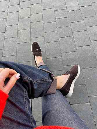 ALLSY Лоферы женские ALLSY коричневые натуральная замша плоская подошва размер 36-40 (340-3041- Коломия