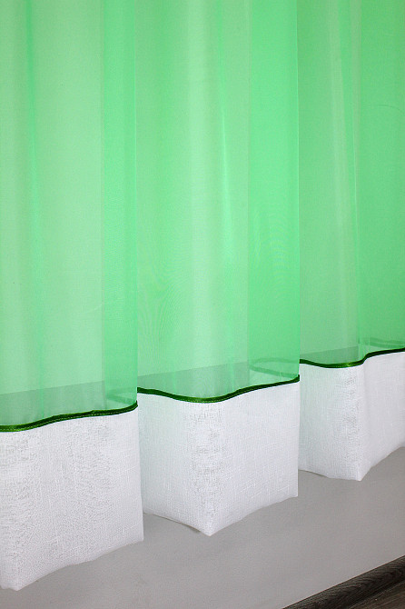 Кухонная занавеска VR-Textil № 047к мятный с белым 270х170 см (52-0130) Киев - изображение 5