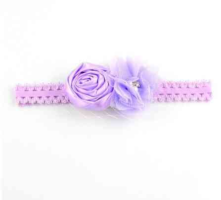 Дитяча бузкова пов'язка - розмір універсальний (на резинці), декор 8см Київ