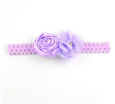 Детская сиреневая повязка - размер универсальный (на резинке), декор 8см Киев - изображение 1