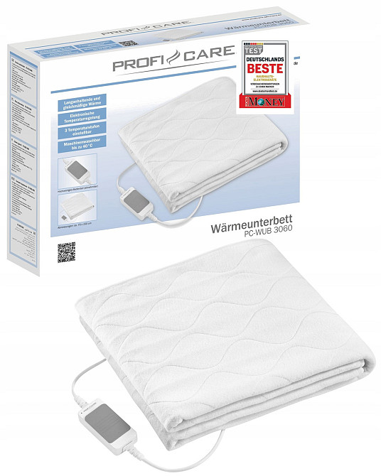 Электрическое Одеяло простынь 150х70 см 3 уровня температуры ProfiCare PC-WUB (3060) Мощность 60 Вт Нововолынск - изображение 1