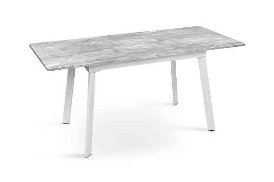 Стіл Етна 120(+40)*75 білий метал/базальт Київ