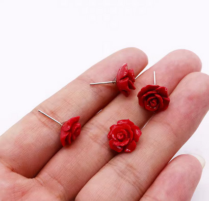 Серьги из коралла маленькие Розы Киев - изображение 1
