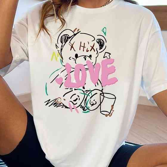 Футболка женская с принтом  46 Белая 2664083341 Днепр