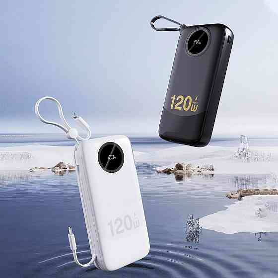 УМБ Dudao 20000mAh K13 Pro 22,5W PD,QC USB-A,USB-C In/Out,with built-in USB-C/Lightning cables Black Винница