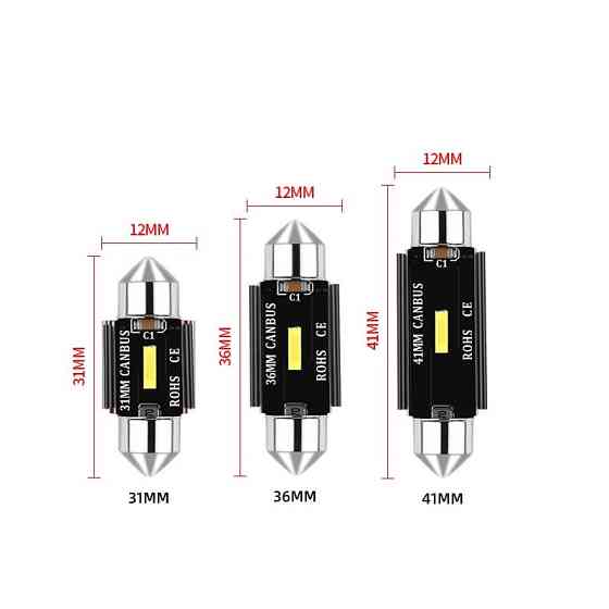 Світлодіодна лампа StarLight T11 1 SMD 1860 Canbus Festoon SV8.5 (C5W/C10W) WHITE 41mm 12/24V Харків