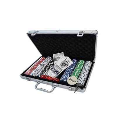 Настольная игра Johnshen Sports Покерный набор 300 фишек по 11,5 г (алюминиевый кейс) (IG-2114) Винница
