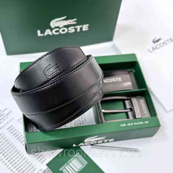 УЦІНКА! Чоловічий набір, ремінь із двома пряжками Lacoste (989) Київ