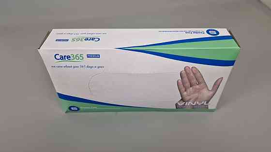 Рукавиці Вініл білі (100 шт.) розмір S "CARE 365" (1 пачка) Харків