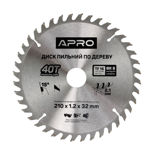 Диск пиляльний по дереву d210мм*32(30)мм 40T New APRO Житомир - фото 1