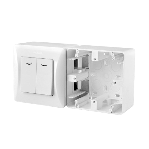 Коробка накладного монтажу одинарна біла Videx BINERA VF-BNMB1-W Житомир - изображение 2