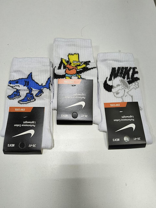 Носки мужские высокие прикольные. Носки из хлопка 3 штуки. Цвет белый. Размер 36-41 Киев - изображение 5