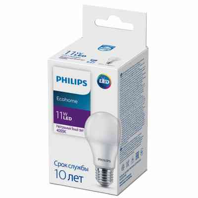 Лампочка Philips Ecohome LED Bulb 11W 950lm E27 840 RCA (929002299317) Винница