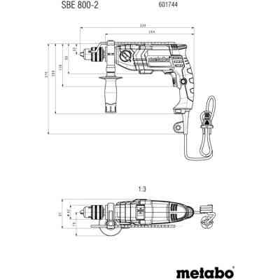 Дриль Metabo SBE 800-2, 800Вт, 1.5-13мм (601744000) Вінниця