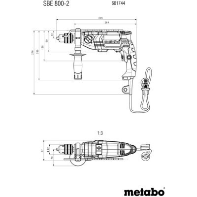 Дрель Metabo SBE 800-2, 800Вт, 1.5-13мм (601744000) Винница - изображение 4