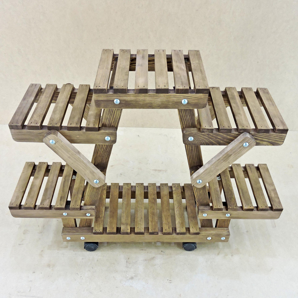 Підставка для квітів "Тулуза" капучино на коліщатках Миколаїв - фото 4