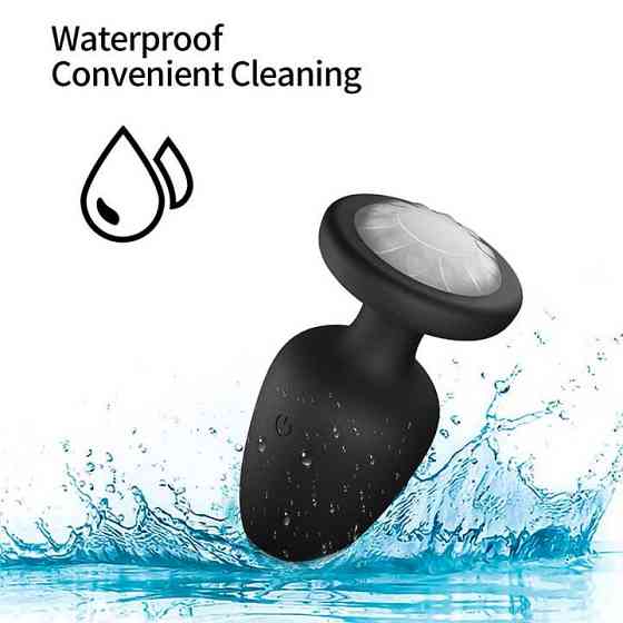 Світна анальна пробка з вібрацією 10X Light Up Rechargeable Anal Plug - 9,8*4,4 см - Анальні іграшки Вінниця