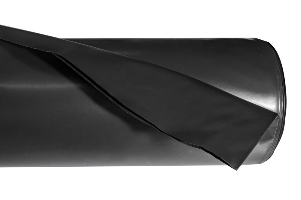 Пленка 300 мкм 3*50м рулон  черная строительная универсальная пленка Днепр - изображение 2